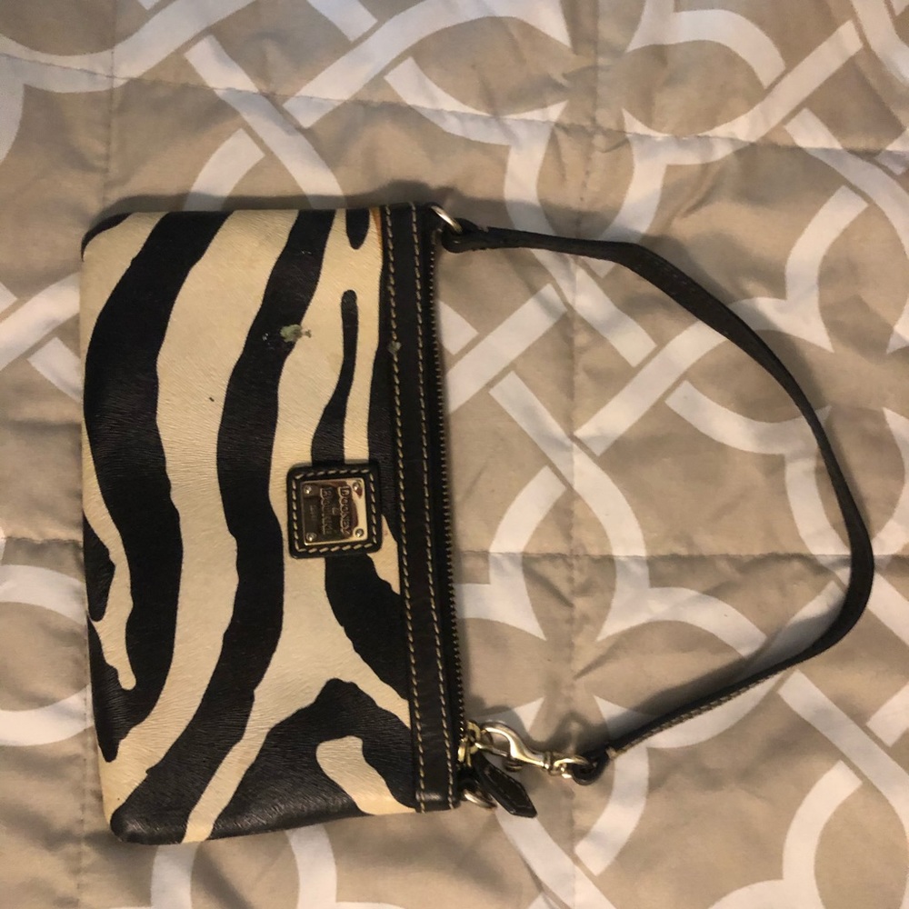 Dooney & Bourke Zebra Leather Clutch